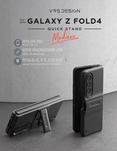 Ốp chống sốc Galaxy Z Fold4 - VRS Quick Stand Modern (Black)